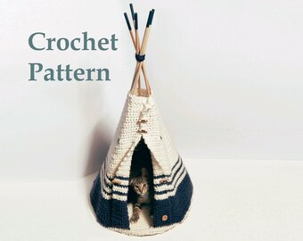 TeePee Pet Bed - CROCHET PATTERN