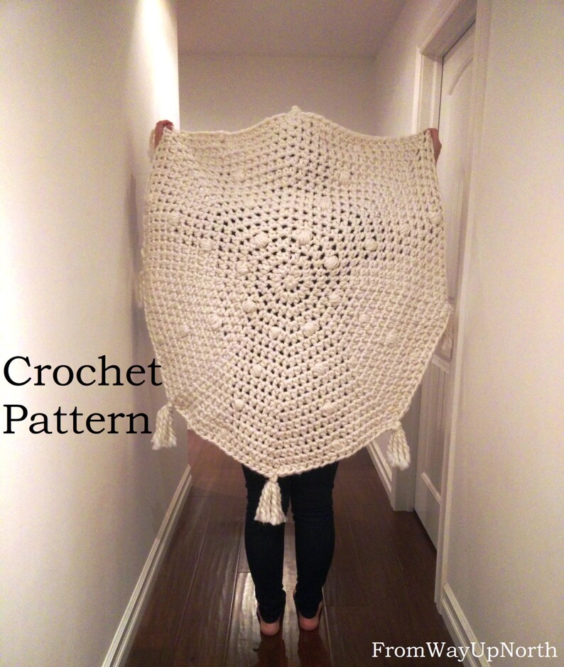 CROCHET PATTERN The Lunar Chunky Blanket-Rug