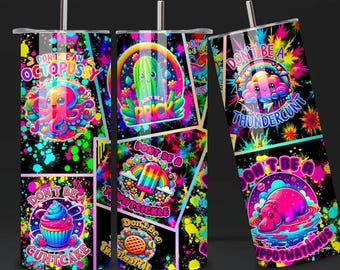 Funny Adult Humor Tumbler 20oz | Dark Humor Cup | Profanity Tumbler | Sarcastic Gift | Rainbow Splash Stainless Steel Skinny Tumbler