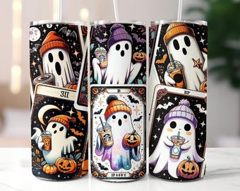 Retro Ghost Spooky Metal 20oz Tumbler