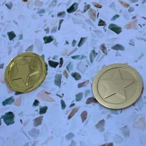 gold collective coin double sided cute glossy matte horizons bell coin