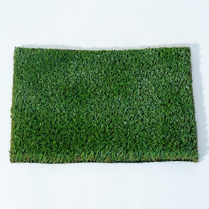 Synthetic Fescue Green Grass Mat, Washable Indoor/Outdoor Rug