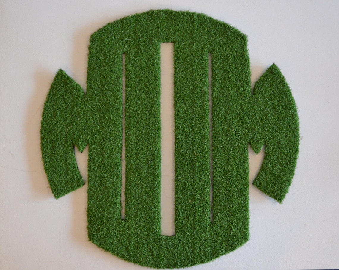Monogram Synthetic Grass Doormat Rug Wall Art Decor Etsy