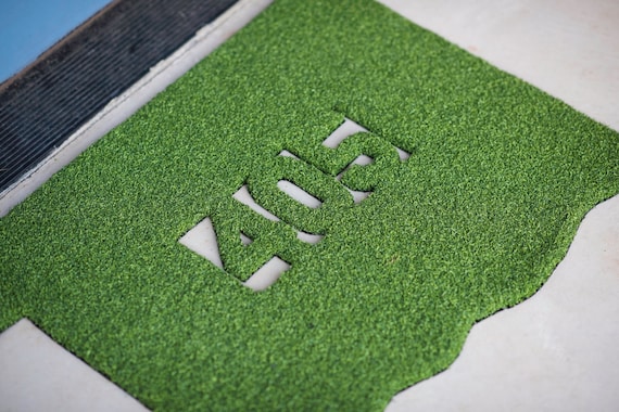 Oklahoma Area Code Synthetic Grass Doormat Rug Wall Art Decor