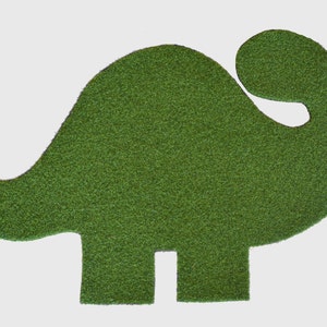 Capacho de grama sintética de dinossauro | Tapete | Decoração de arte de parede