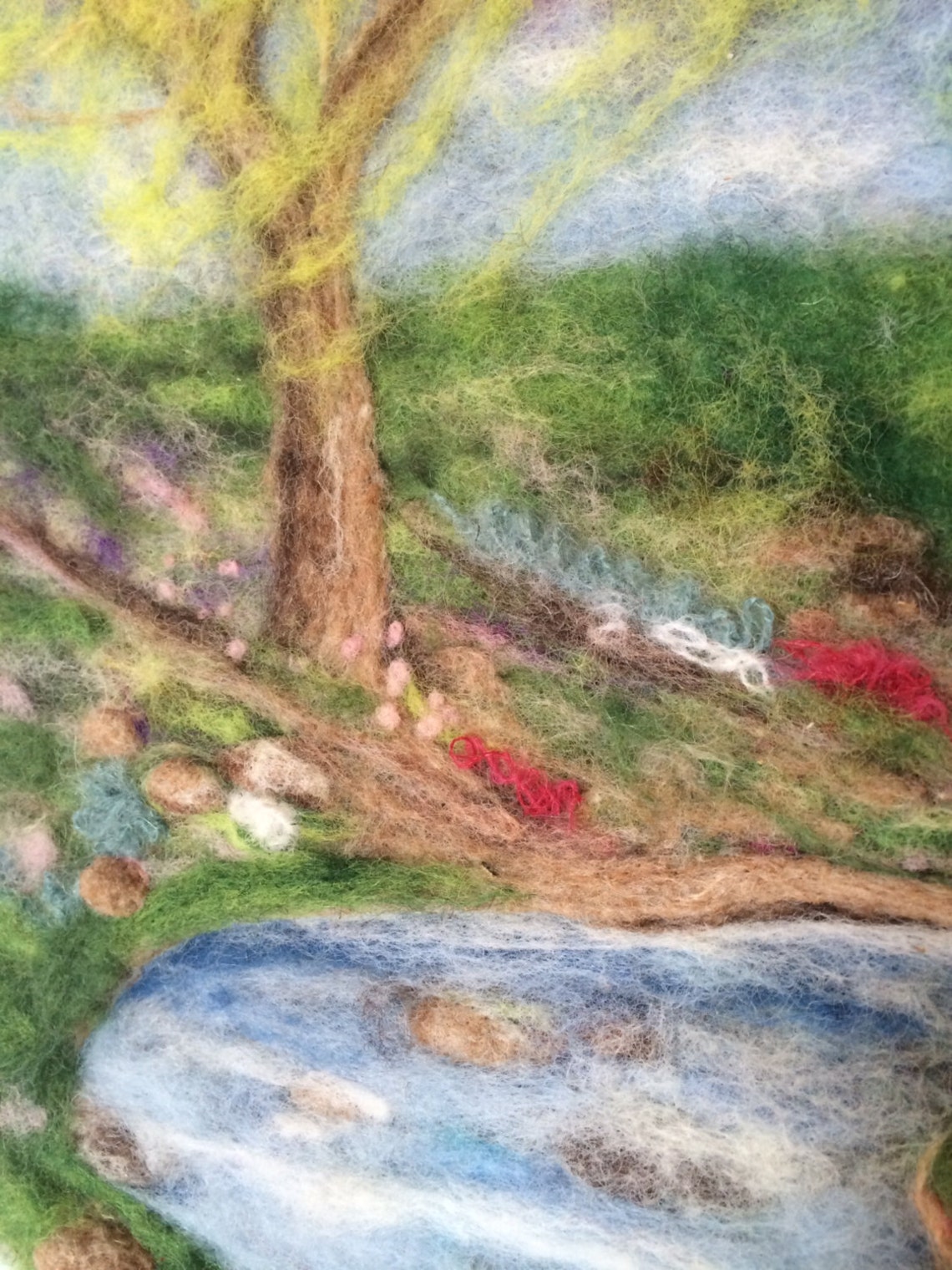 Needle Felted Tapestry/Painting Peaceful Retreat Etsy