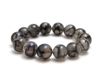 Pulsera de vena de dragón/ Ágata de vena de dragón/ Pulsera de ágata para hombre/ Pulsera de cuentas de dragón/ Pulsera con cuentas para hombre