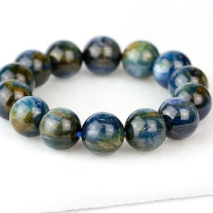 Kyanite Bracelet, Blue Kyanite, Natural Kyanite, Kyanite Beads, Chakra Bracelet, Starry Night Sky Bracelet