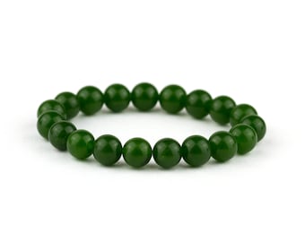 Dark Jade Bracelet, Dark Green Bracelet, Jade Green Jewelry, Everyday Bracelet, Jade Jewelry Gift, Nephrite Bracelet , Imperial Jade