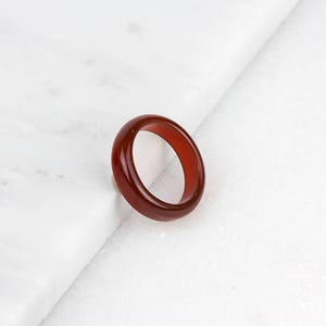 レッド カーネリアン リング/レッド アゲート リング/レッド ストーン リング/カーネリアン バンド/レッド アゲート バンド/レッド ジェムストーン リング