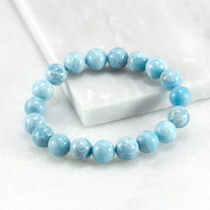 Larimar Bracelet, Calming Bracelet, Beach Jewelry Ideas, Larimar Jewelry, Pastel Blue Wedding , Aqua Beach Jewelry, Larimar Quartz