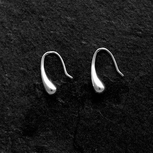 Sterling Silver Drop Earrings / Silver Hook Earrings / Silver Drop Earrings / Solid Silver Earrings / Simple Silver Earrings image 3