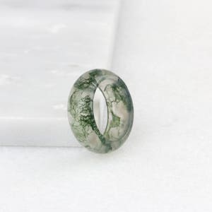 Moss Agate Ring, Green Moss Ring, Nature Rings, Moss Green Ring, Moss Ring, Giftable Agate Ring , Signature Ring , Nature Inspired Ring