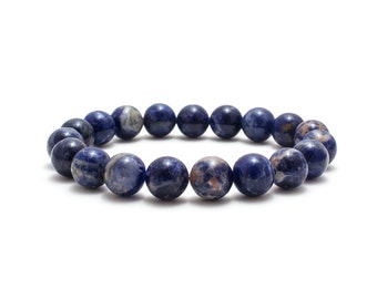 Sodalite Bracelet, Blue Women's Bracelet, Sodalite Jewelry, Blue Yoga Bracelet, Calming Bracelet, Sodalite, Serenity Blue, Navy Bracelet