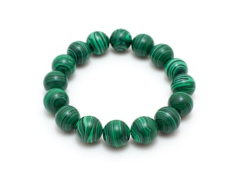 Green Malachite Bracelet/ Green Yoga Bracelet/ Matte Green Bracelet/ Green Stone Bracelet