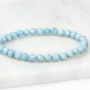 Larimar Bracelet, Calming Bracelet, Beach Jewelry Ideas, Larimar Jewelry, Pastel Blue Wedding , Aqua Beach Jewelry, Larimar Quartz image 6