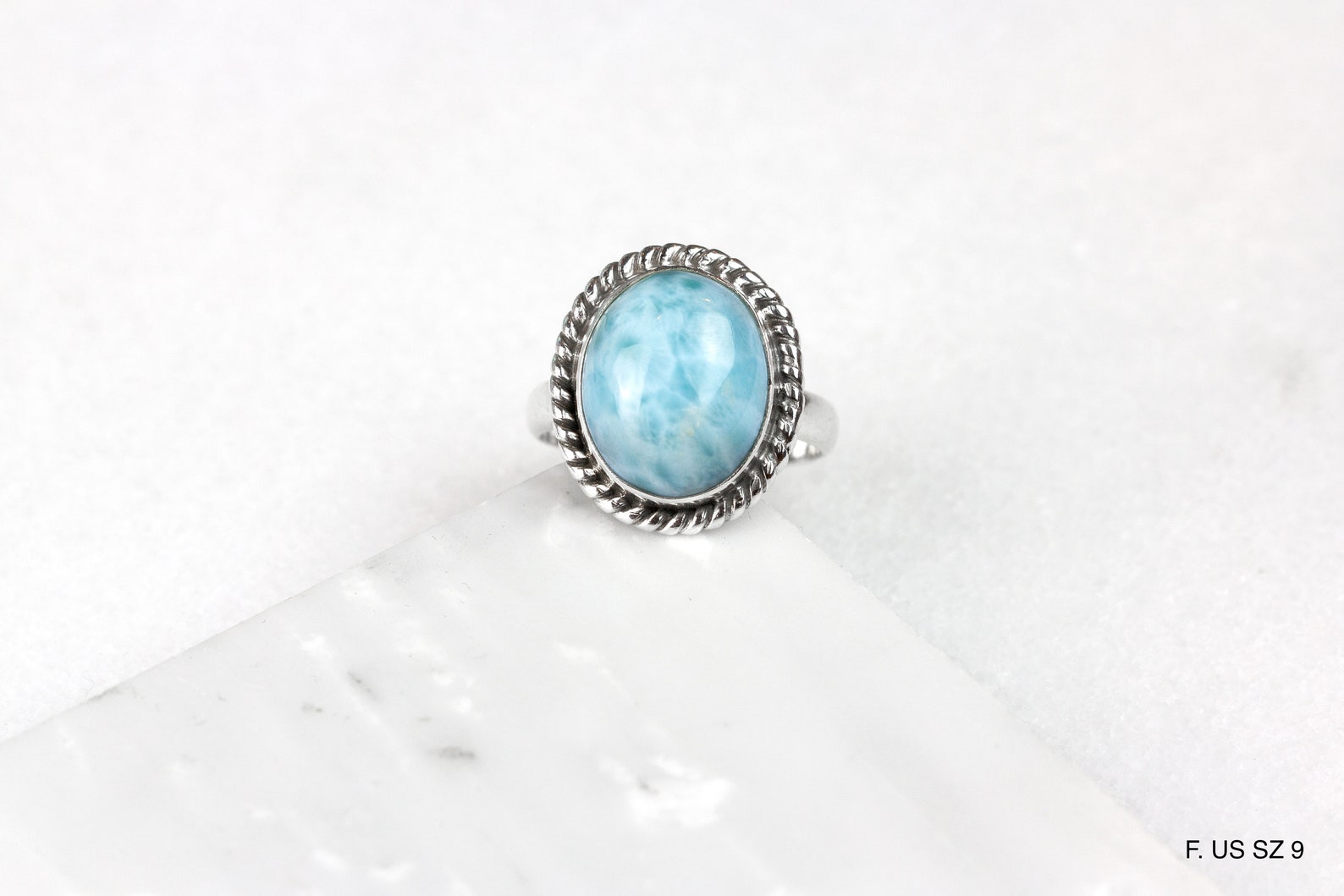 Mens Larimar Ring Blue Larimar Ring Larimar Jewelry Silver Etsy