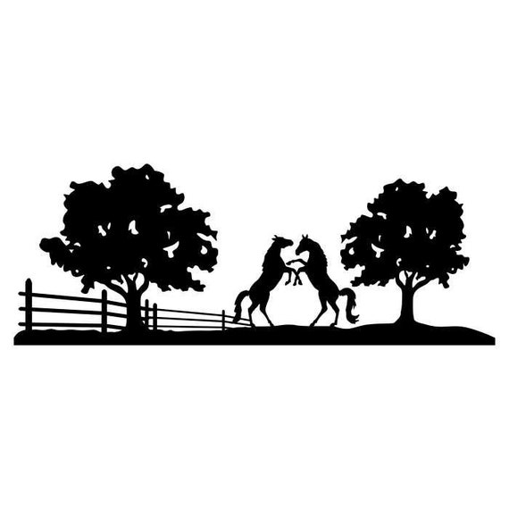 Download Horse Western Clipart Silhouettes Scene Eps Dxf Pdf Png Svg Etsy PSD Mockup Templates