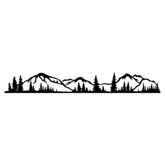 Free Free 68 Silhouette Mountain Scene Nature Svg SVG PNG EPS DXF File