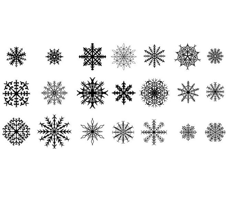 Sneeuwvlok Clipart Silhouetten EPS DXF PDF PNG Etsy
