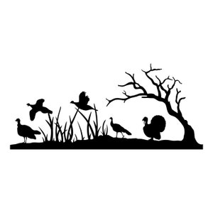 Turkey Clipart Silhouettes Scene,  eps dxf pdf png svg ai Files - Plasma - CNC