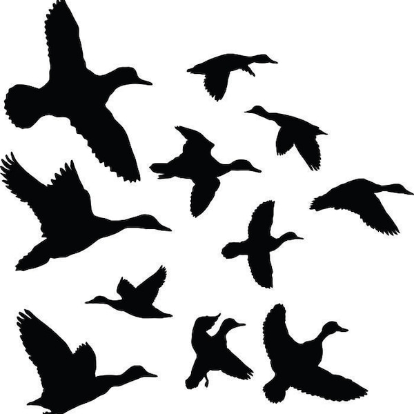 Duck Clipart Silhouettes,  eps dxf pdf png svg Files - Plasma - CNC