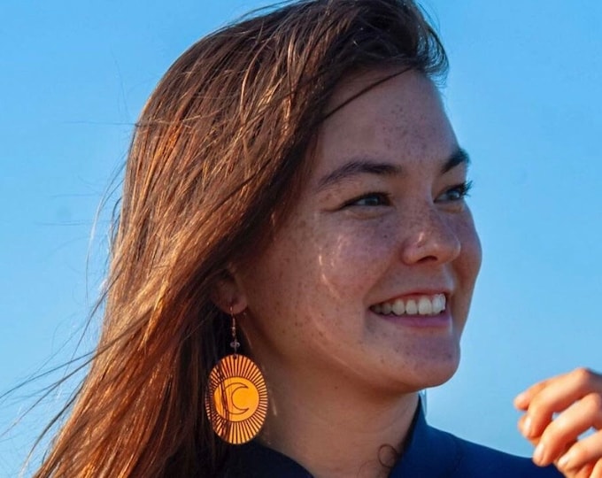 Irredecent moon earrings-crescent moon earrings-Moon earrings-moon phase earrings-laser cut earrings-clear moon earrings-bohemian earrings