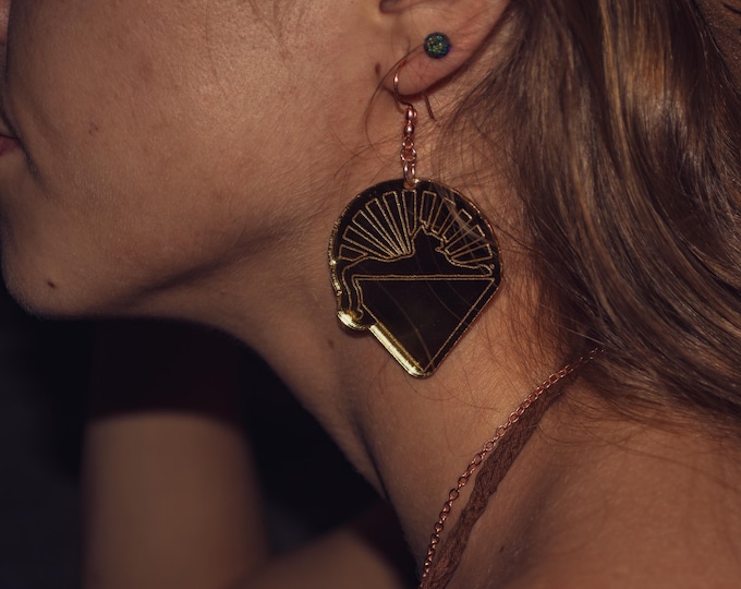 China Cat Sunflower-dead earrings-grateful dead-jam band-phish-billy strings-billygoat-deadhead-festival earrings-music festival-acrylic