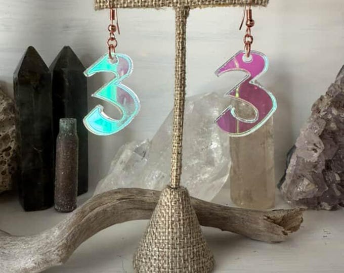 33 earrings-billy strings earrings-thirty three-BMFS earrings-Billy goat earrings-jam band -lot jewelry-dead head earring-laser cut earring