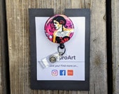 Sugar Skull Badge reel holder