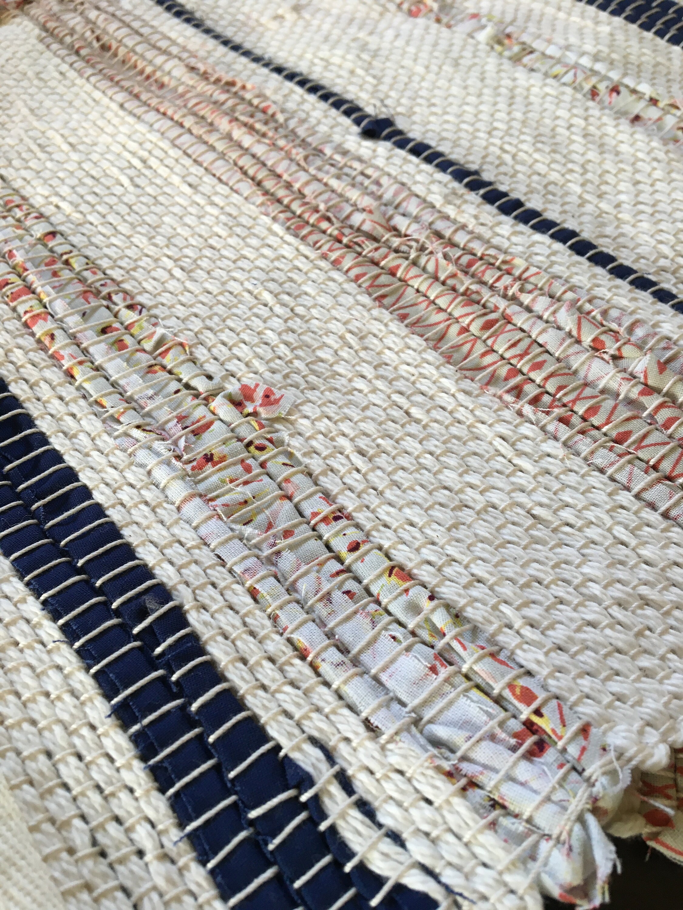 Woven Placemat Blue and Orange Etsy