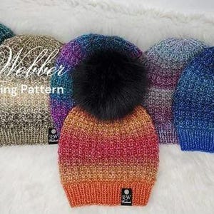 Breipatroon, DIY, Lighthouse Illusion Beanie breipatroon, Instant PDF digitale download, Wintermuts, taboggan, grof gebreid