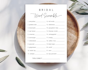 Juego de palabras para despedida de soltera digital - Descarga instantánea