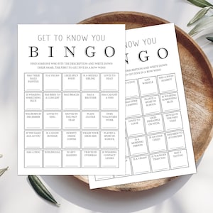 50 kennismakingsbingokaarten, zoek iemand Icebreaker-spellen (NIET BEWERKBAAR) - digitale download