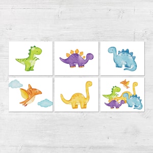 Dinosaur Note Cards, Kids Thank You Notes, Set of 12