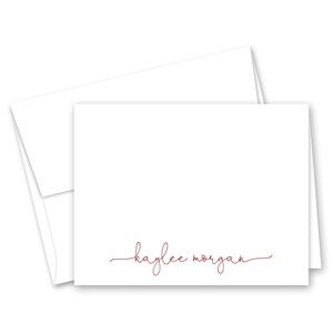 Personalized Folded Note Cards Stationery - Set of 12 With Envelopes - Etsy