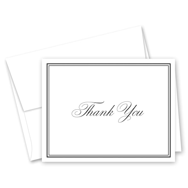 Simple Double Border Thank You Cards - Set of 24 with envelopes - 270