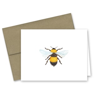 Honey Bee Note cards, Bee Thank You Cards, Bee Greeting Cards - Set of 12 with envelopes - 856