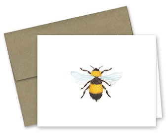 Honey Bee Thank You Cards, Watercolor Style, Set of 12