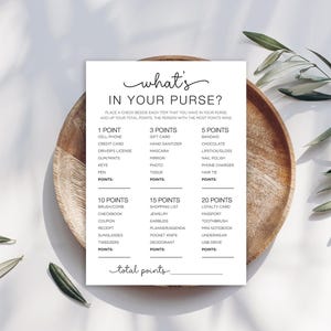 Digital Minimal What's In Your Purse Game - Instant Download - 3000-PURSE-BLK