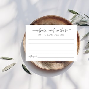Consigli e biglietti d'auguri minimalisti digitali per il matrimonio per il nuovo marito e la nuova moglie - DOWNLOAD IMMEDIATO