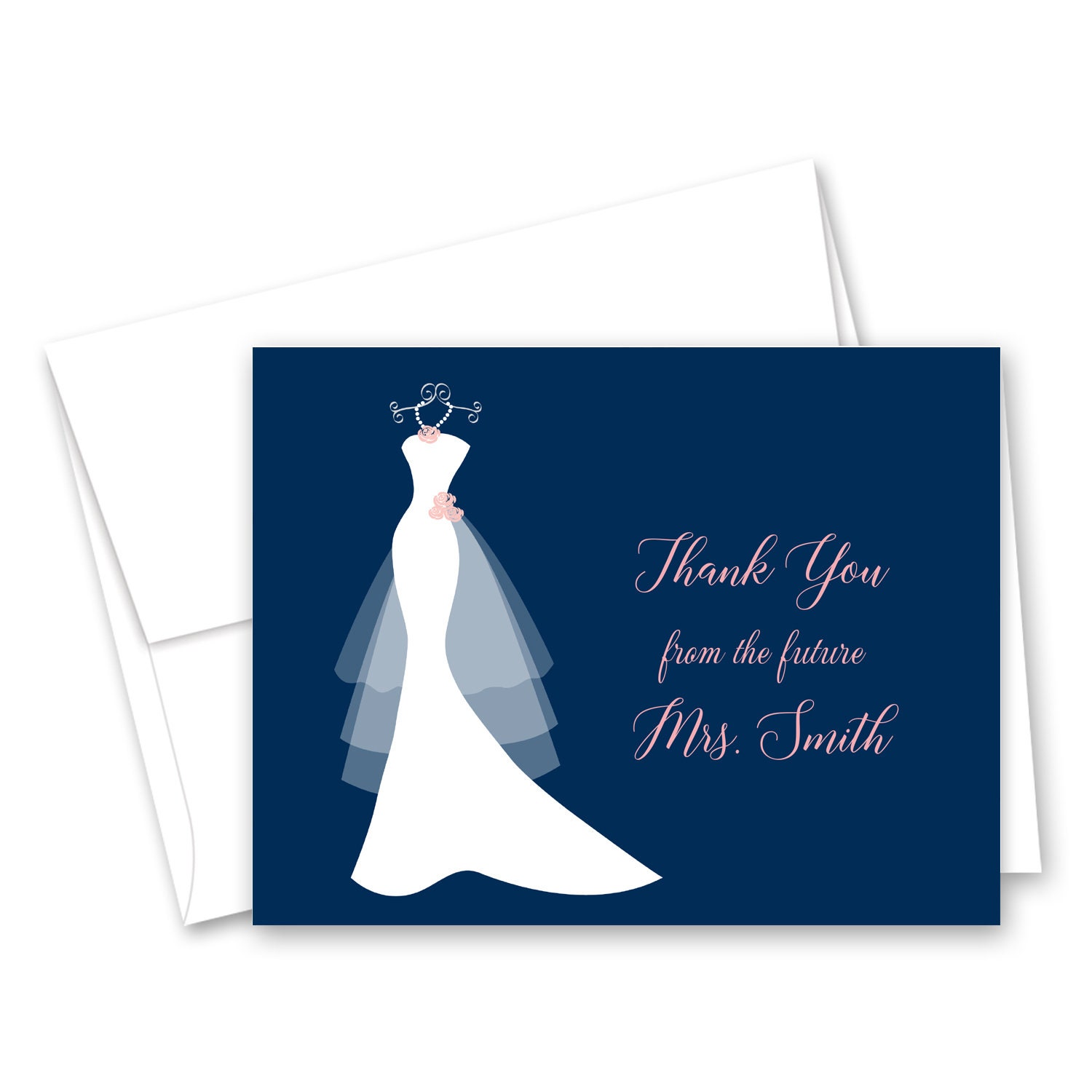 Bridal Dress Thank You Cards Bridal Shower Thank You Cards Etsy