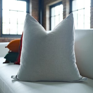 Muted Olive-Green, Earthy Color, Imported Linen 18x18