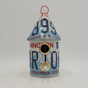 Washington state license plate birdhouse