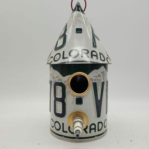 Colorado license plate birdhouse