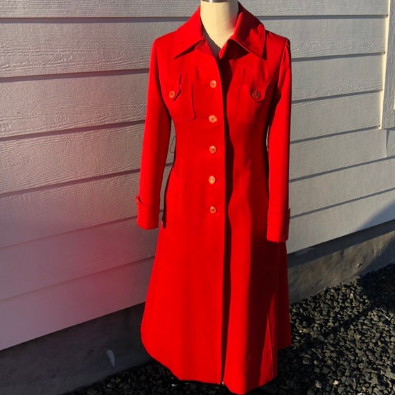Orange Betty Rose trench coat