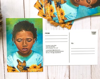 Child Inspired Fine Art Postcard Set “Awe and Wonder” by Tomisha Lovely-Allen Religious Christian