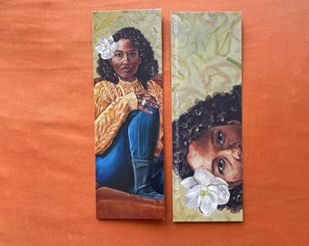 2” X 6”  Modern Southern” Fine Art Bookmark on Heavy Glossy Cardstock Printed on both sides. Tomisha Lovely-Allen.  African American Woma