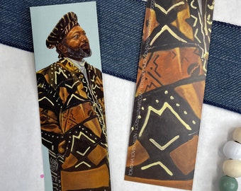 2” X 6” African American Fine Art Bookmarks on Heavy Glossy Cardstock Printed on both sides. by Tomisha Lovely-Allen.  African American Man