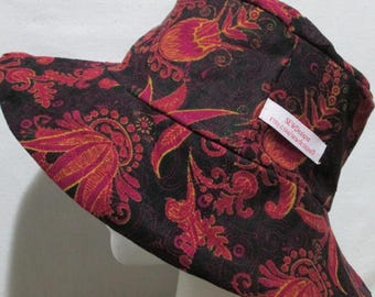 Bucket Hat 23" Large Bucket hat, corduroy hat, reversible hat, Sun hat, spring break hat, large head hat.